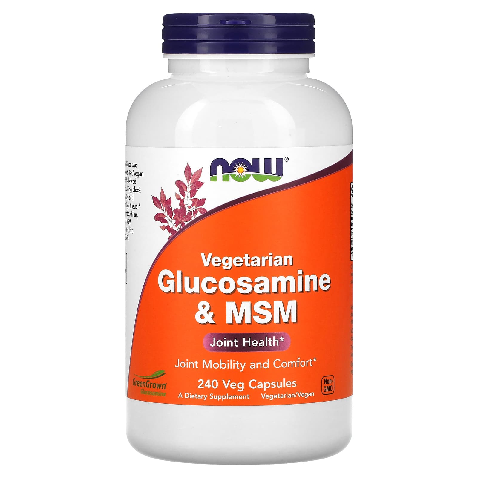 Glucosamina e MSM Vegetariano, 240 vcaps, Now Foods