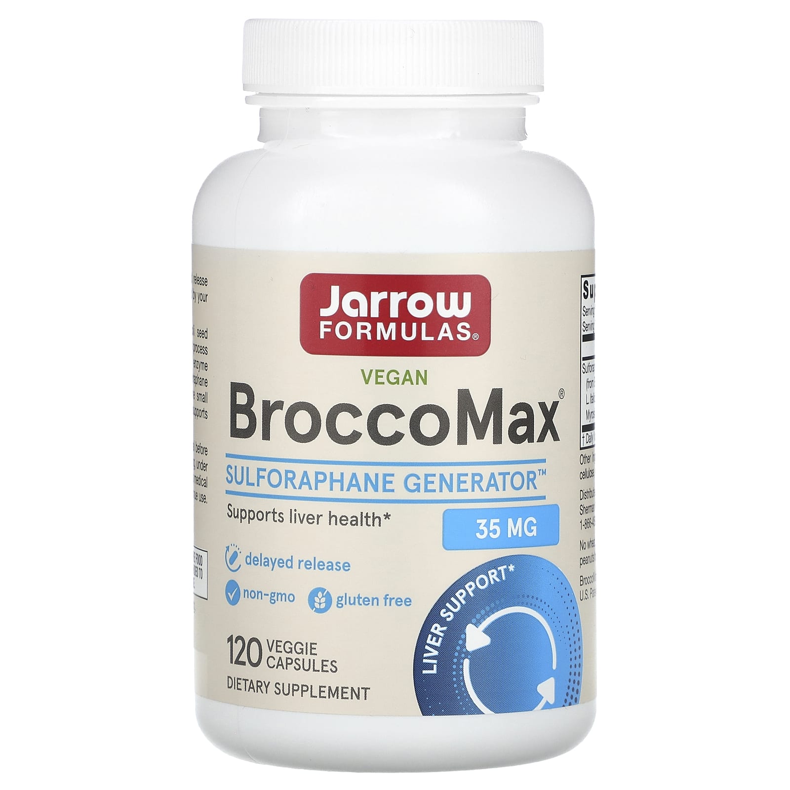 BroccoMax - 120 cápsulas vegetais, Jarrow Formulas