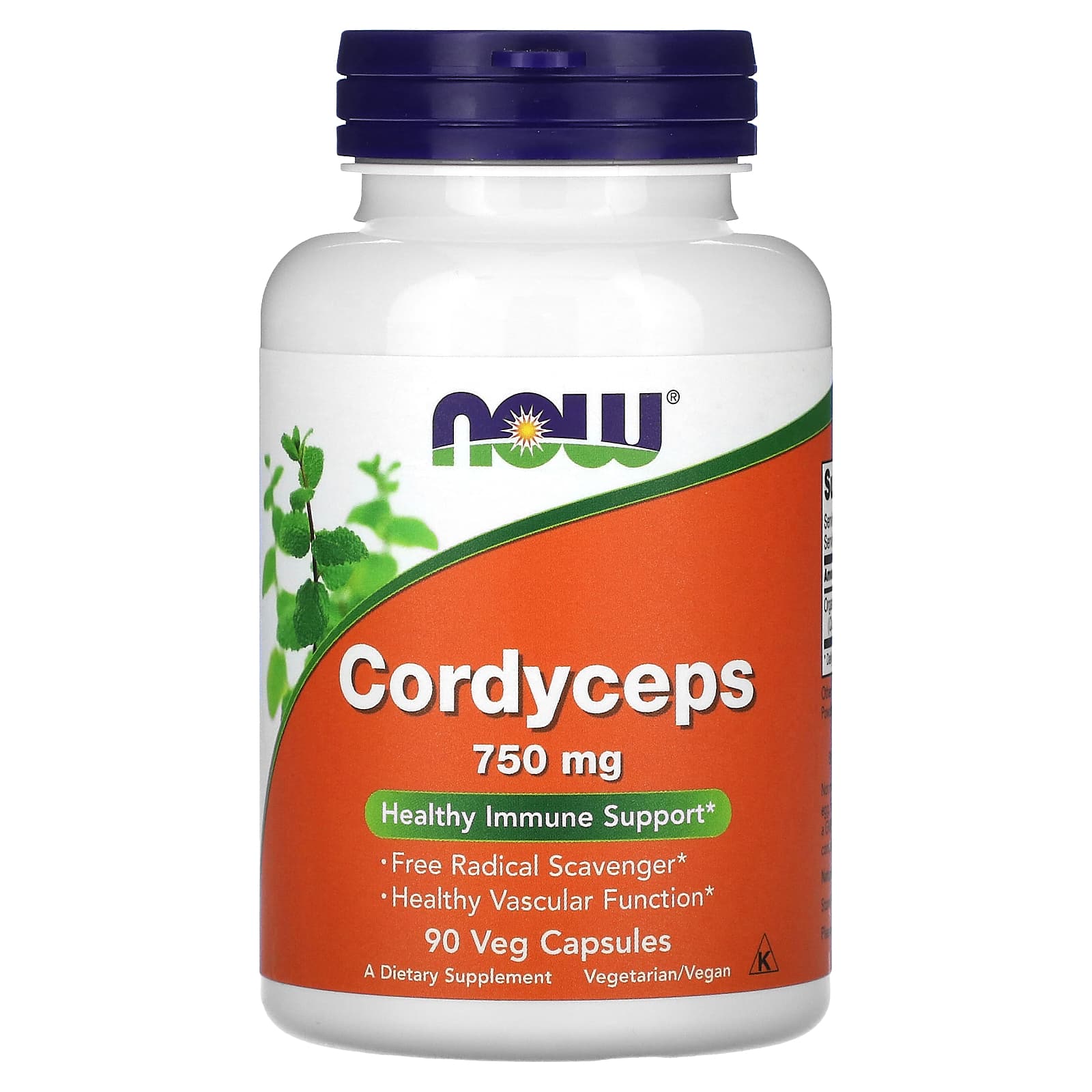 Cordyceps 750 mg, 90 cápsulas vegetais, Now Foods