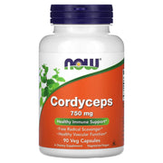 Cordyceps 750 mg, 90 cápsulas vegetais, Now Foods
