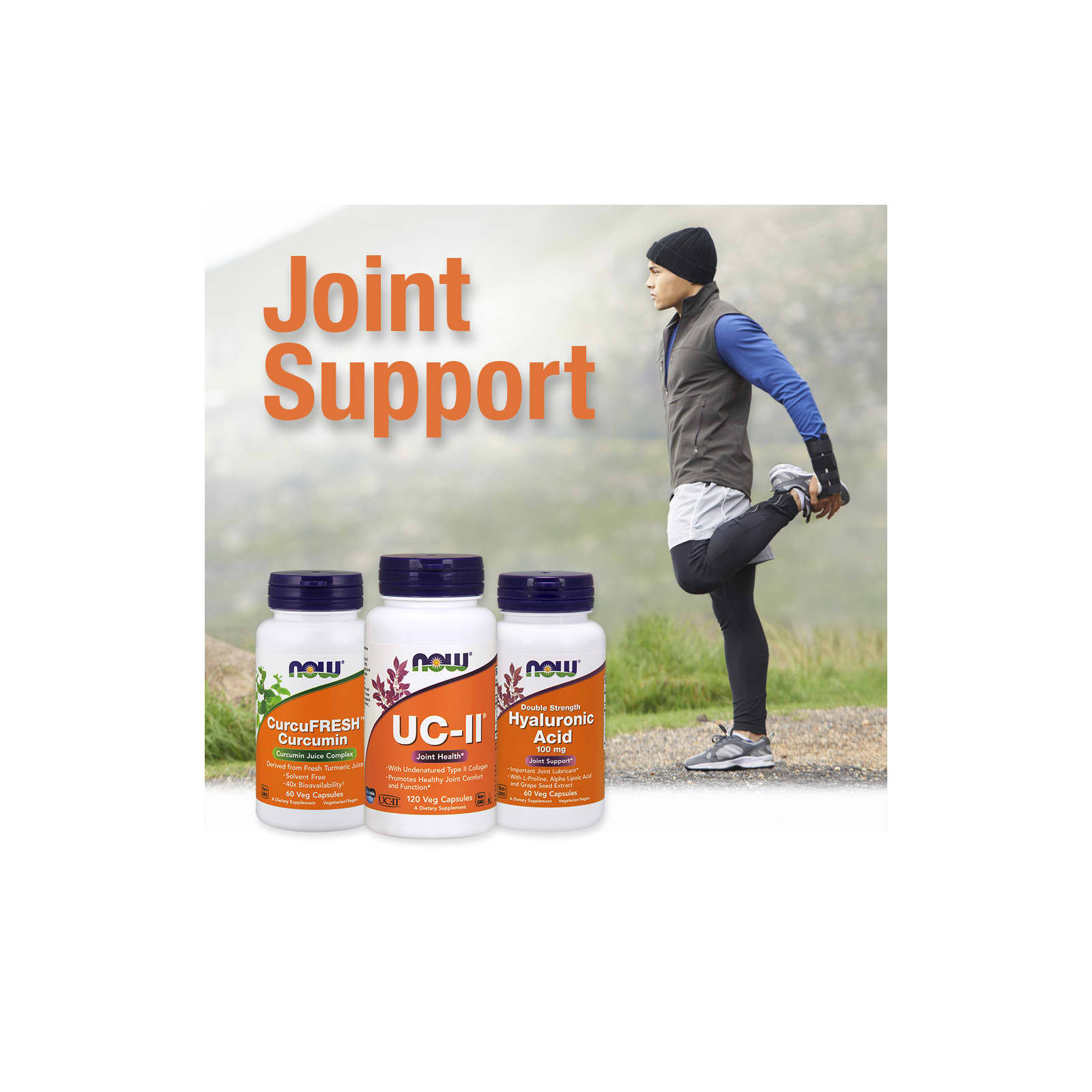 Ácido Hialurônico com MSM - 50mg, 120 vcaps, Now Foods
