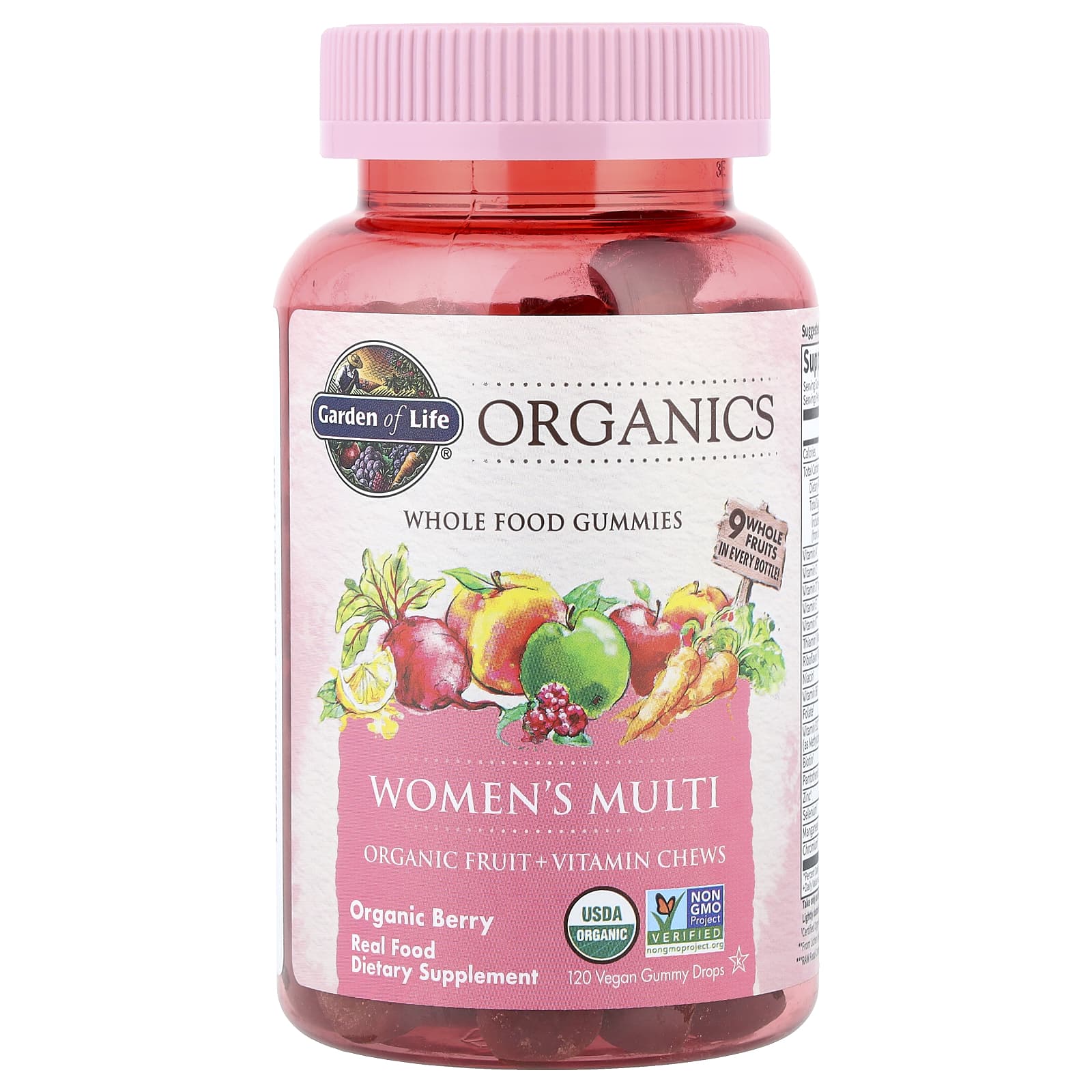 Mykind Women's Multi Gummies, Berry - 120 balas de goma veganas, Garden of Life