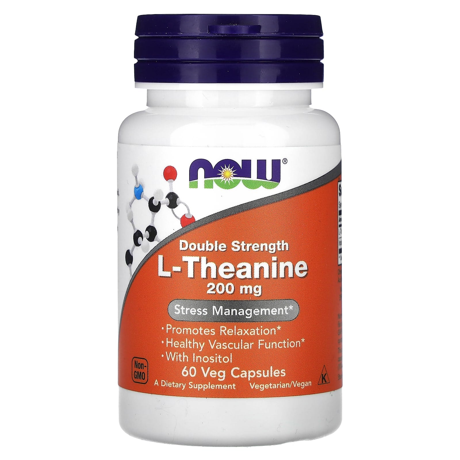 L-Teanina Dupla Força 200 mg, 60 Cápsulas Vegetarianas, Now Foods