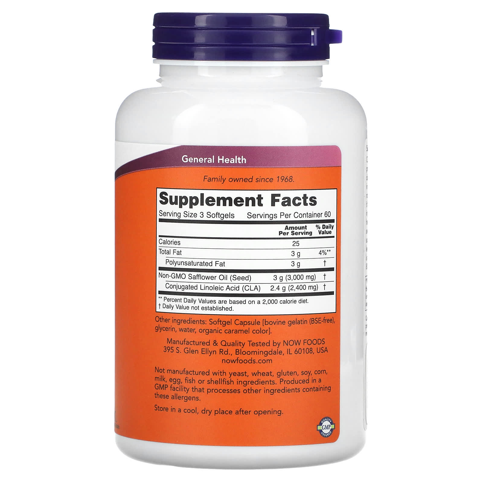 CLA 800 mg, 180 cápsulas gelatinosas, Now Foods