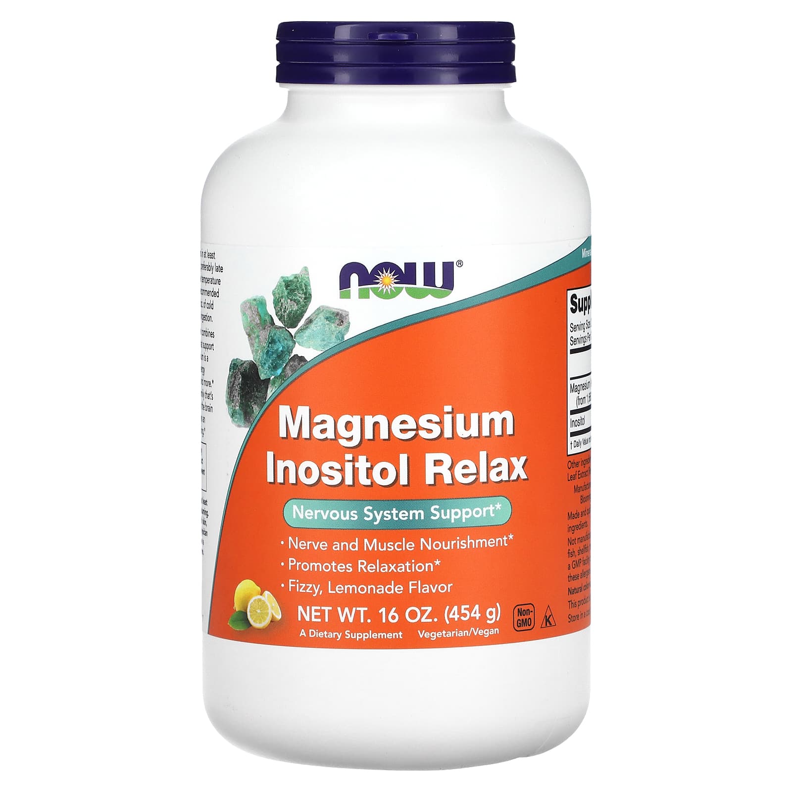 Pó Relaxante de Magnésio Inositol, 454 gramas, Now Foods
