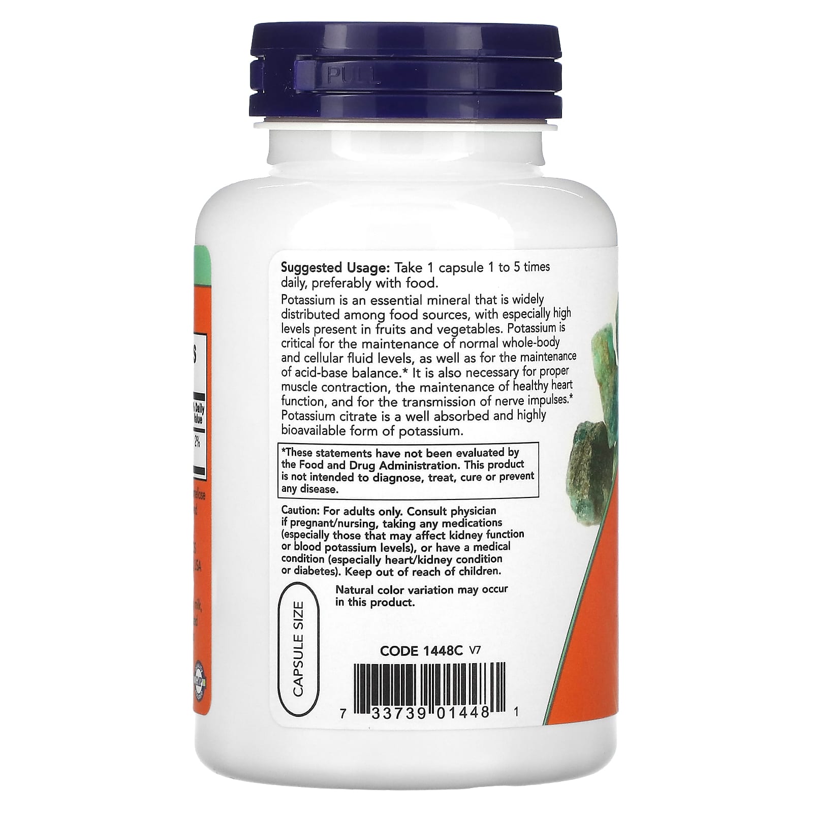 Citrato de Potássio - 99mg, 180 vcaps, Now Foods