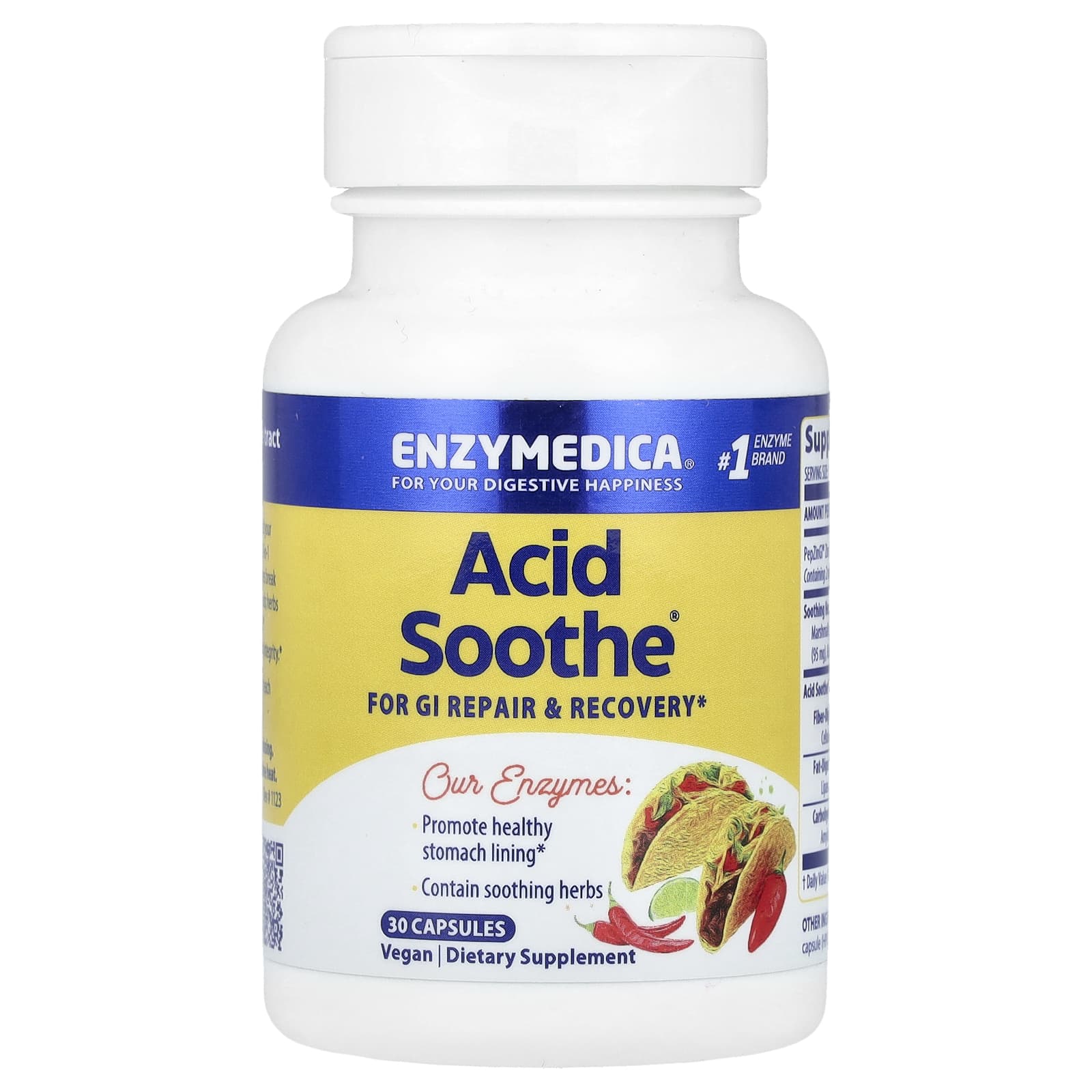 Acid Soothe - 30 cápsulas - Enzymedica