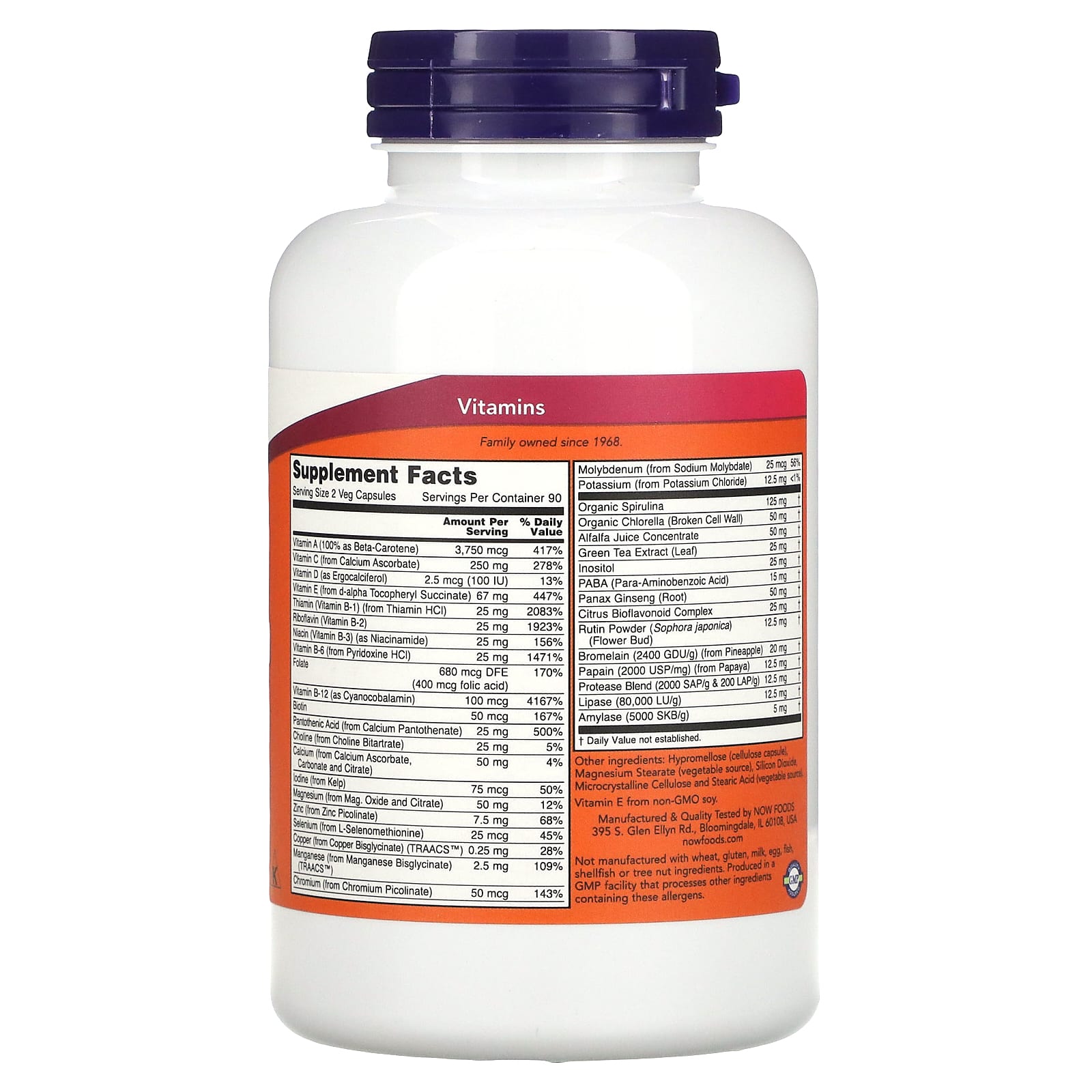 Verde Multi, Sem Ferro, 180 vcaps, Now Foods
