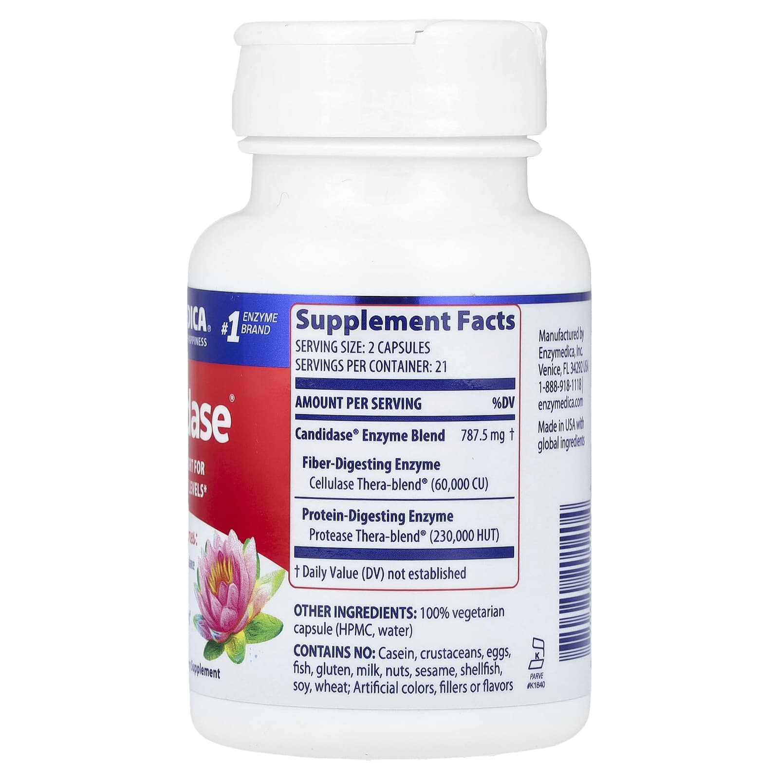 Candidase - 42 cápsulas - Enzymedica