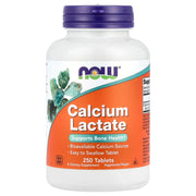 Lactato de cálcio, 250 comprimidos, Now Foods