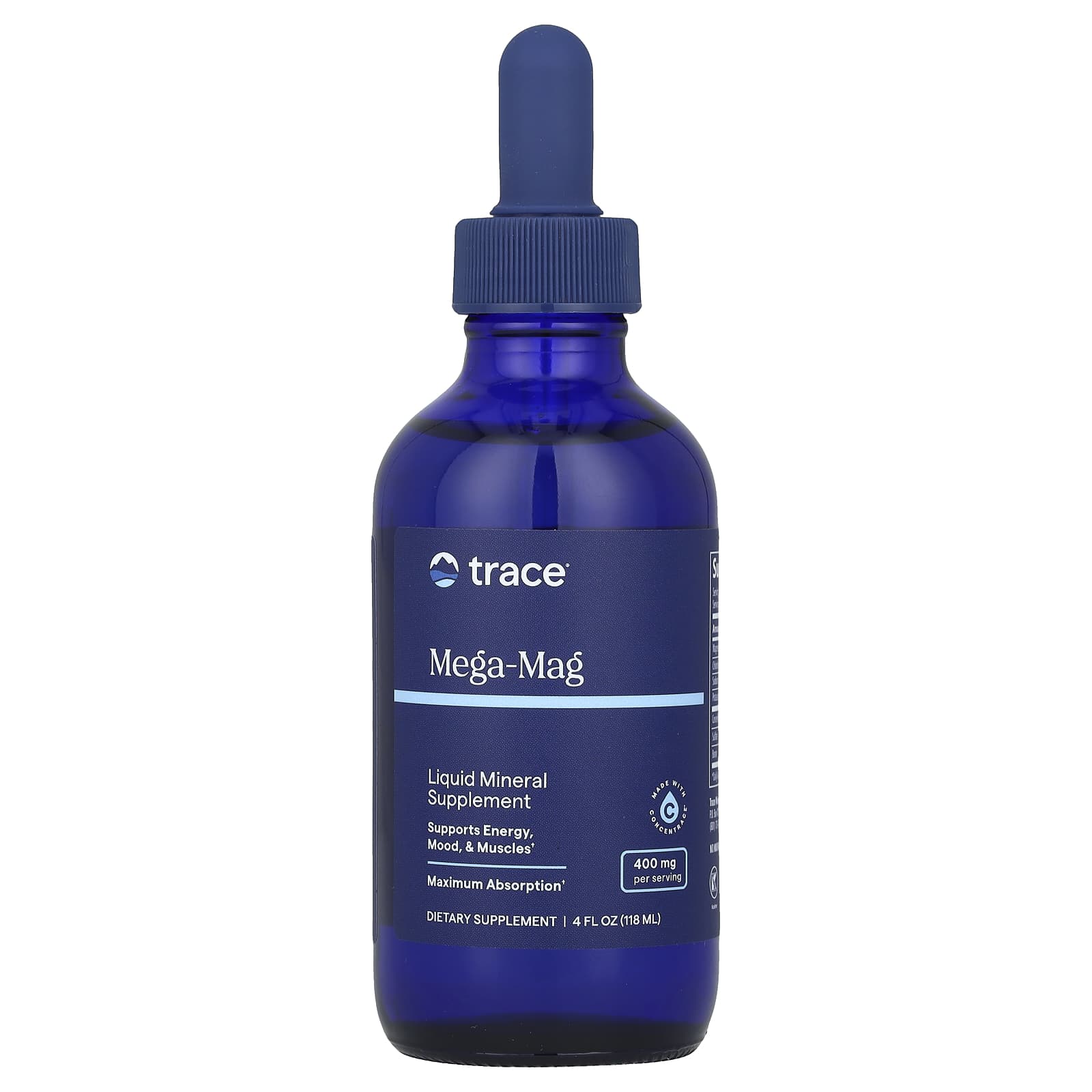 Mega-Mag, 400 mg, 4 fl oz (118 ml), Trace Minerals Research