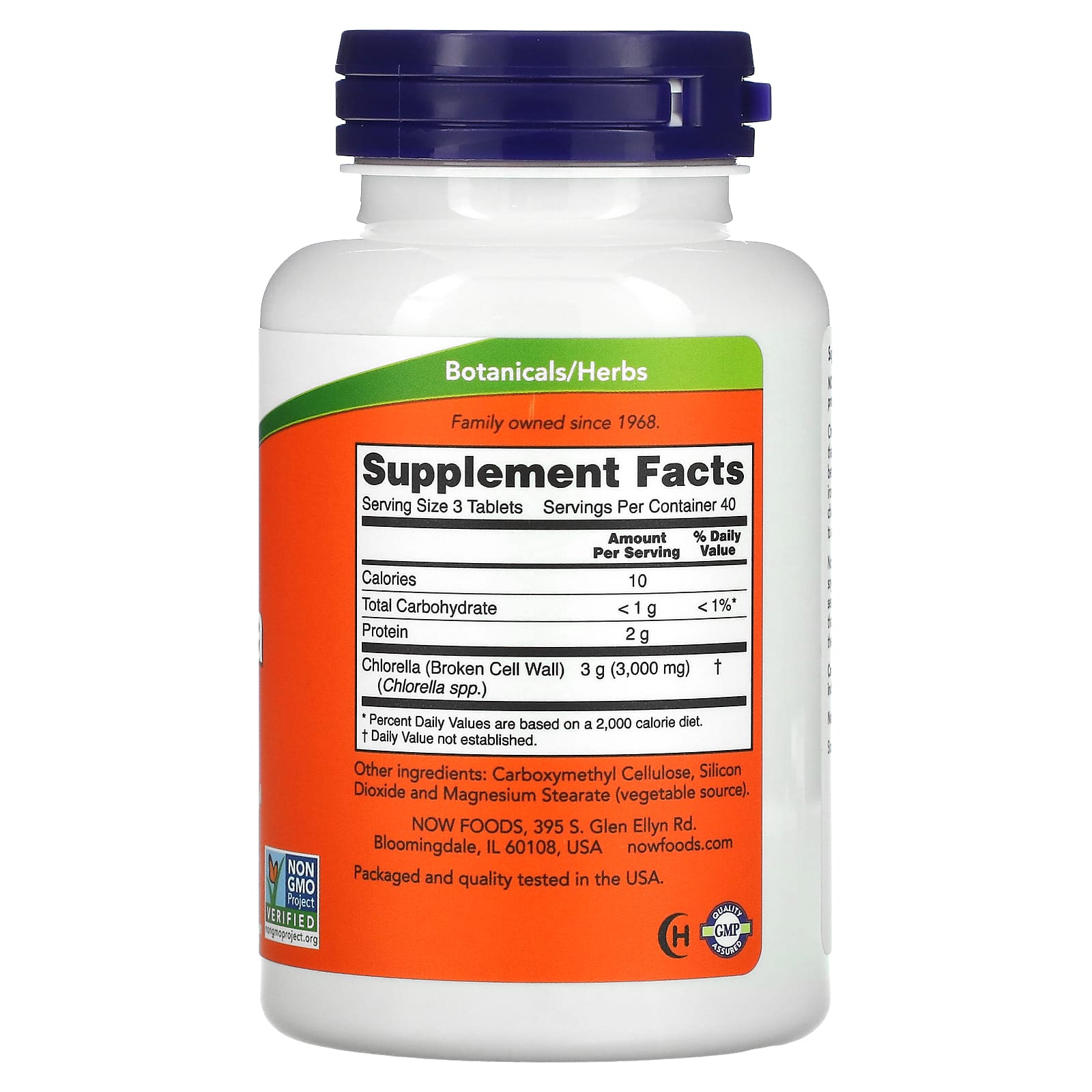 Chlorella - 1000mg, 120 comprimidos, Now Foods