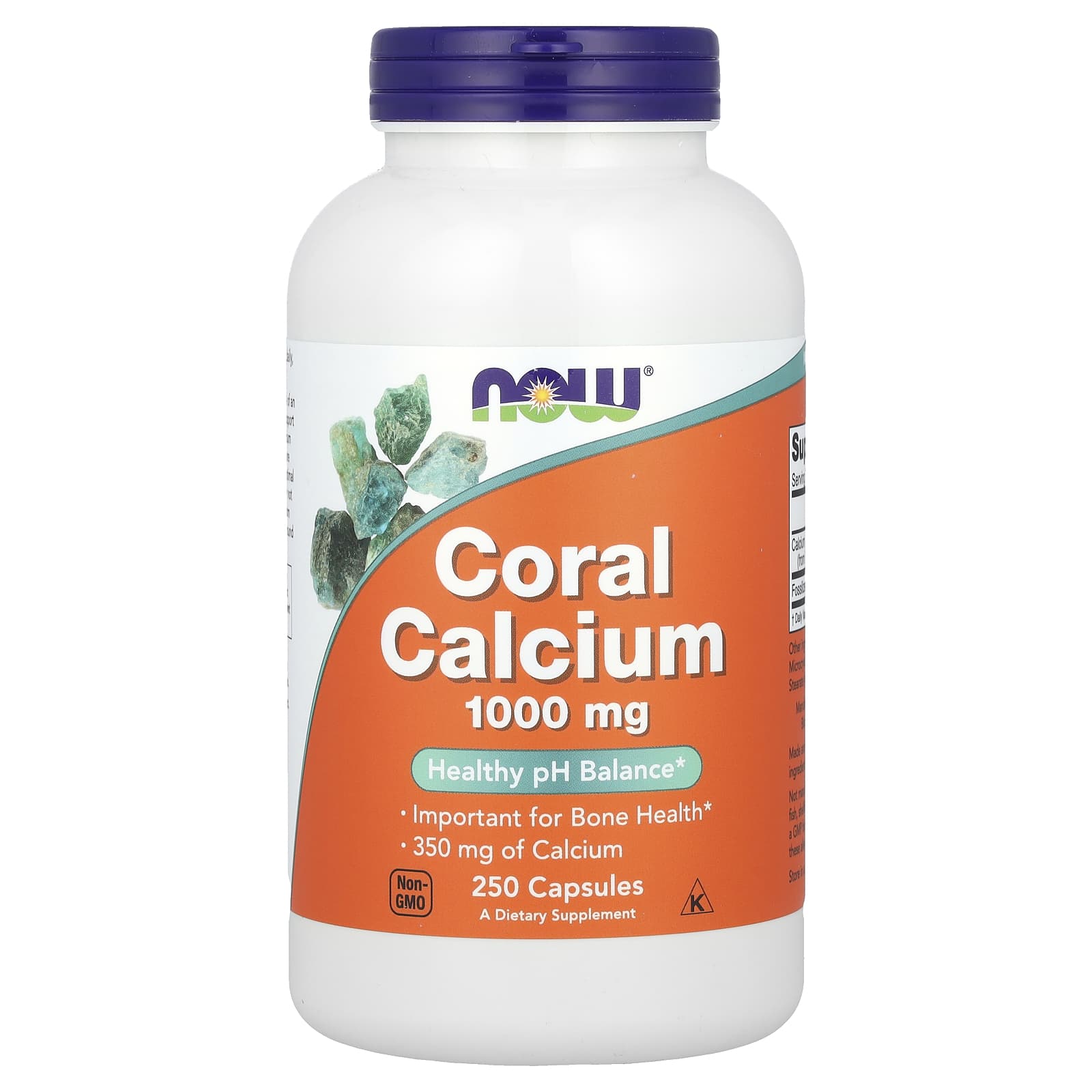 Coral Cálcio 1000 mg, 250 Cápsulas Vegetarianas, Now Foods