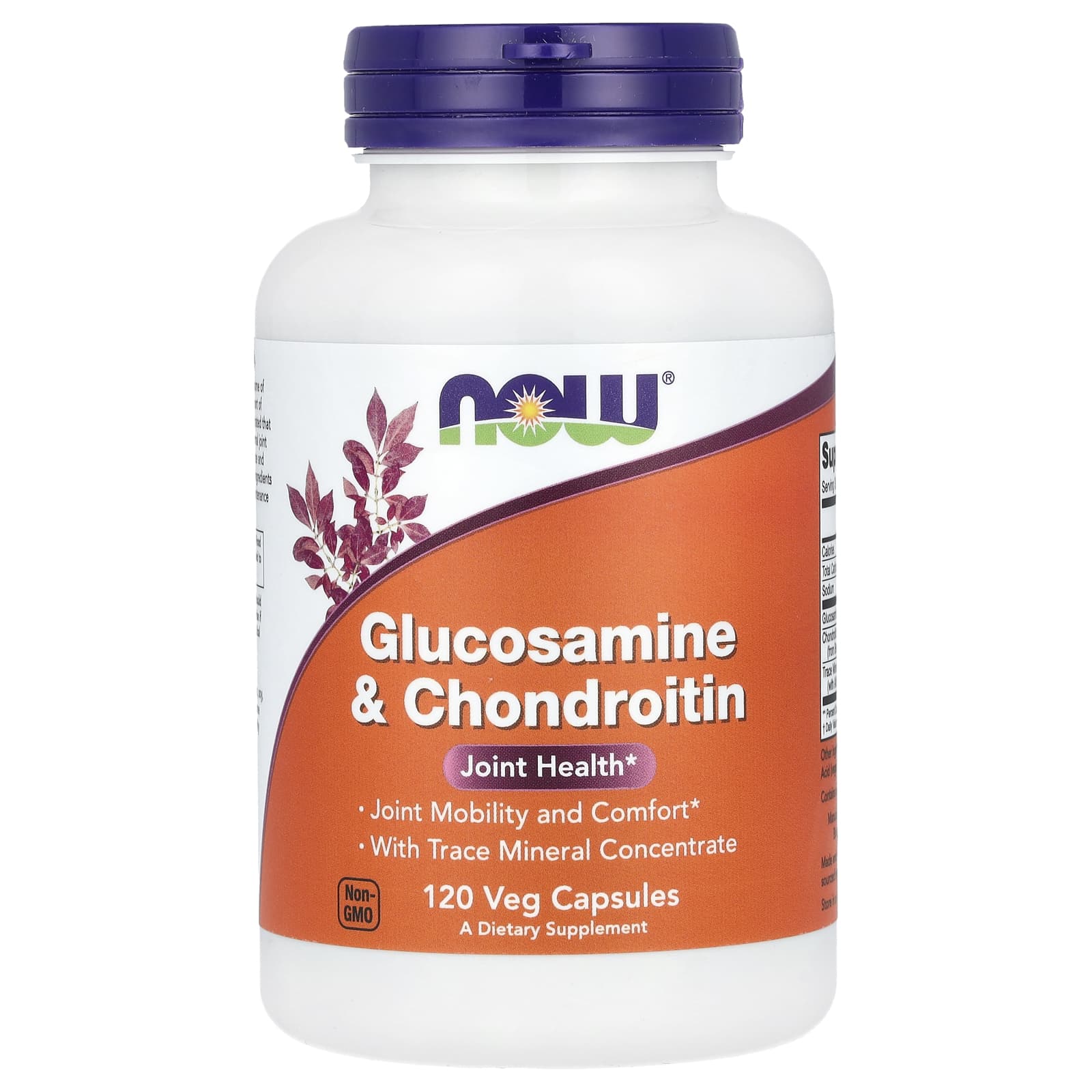 Glucosamina e Condroitina com Concentrado de Minerais Traço, 120 caps, Now Foods