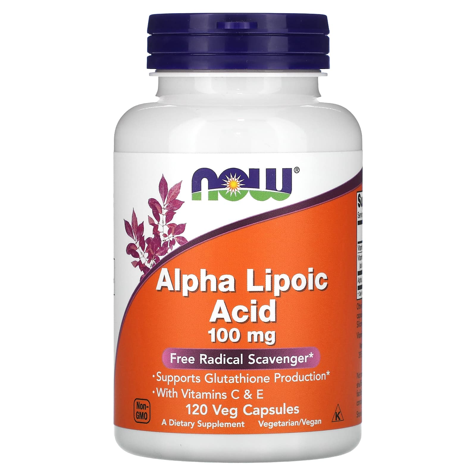 Ácido Alfa Lipóico com Vitaminas C e E - 100mg, 120 vcaps, Now Foods