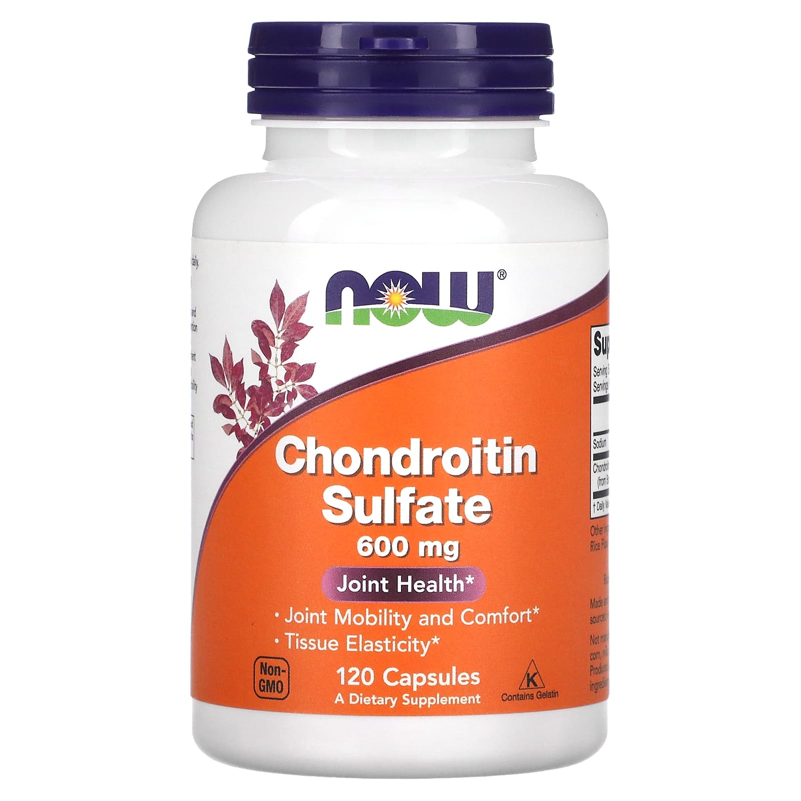Sulfato de condroitina, 600 mg, 120 caps, Now Foods