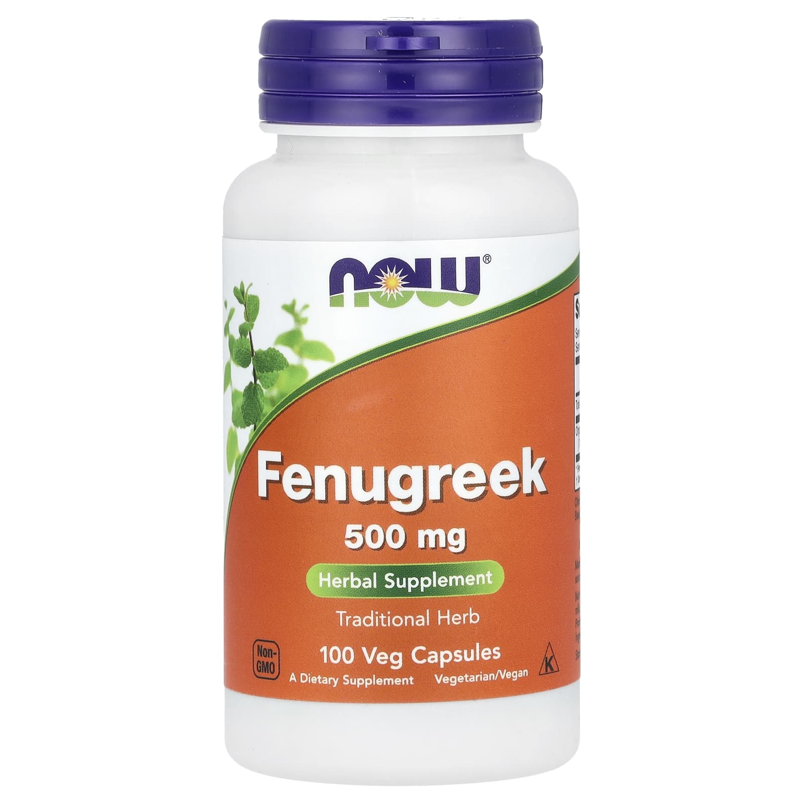 Feno-grego 500 mg, 100 cápsulas vegetais, Now Foods