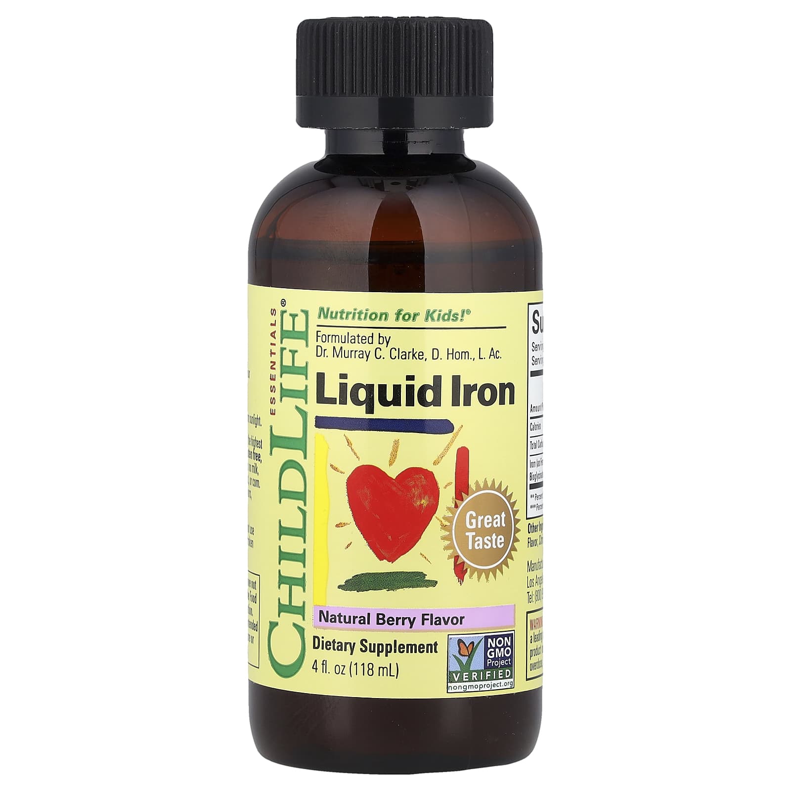 Ferro líquido, frutas vermelhas naturais - 118 ml. - Child Life
