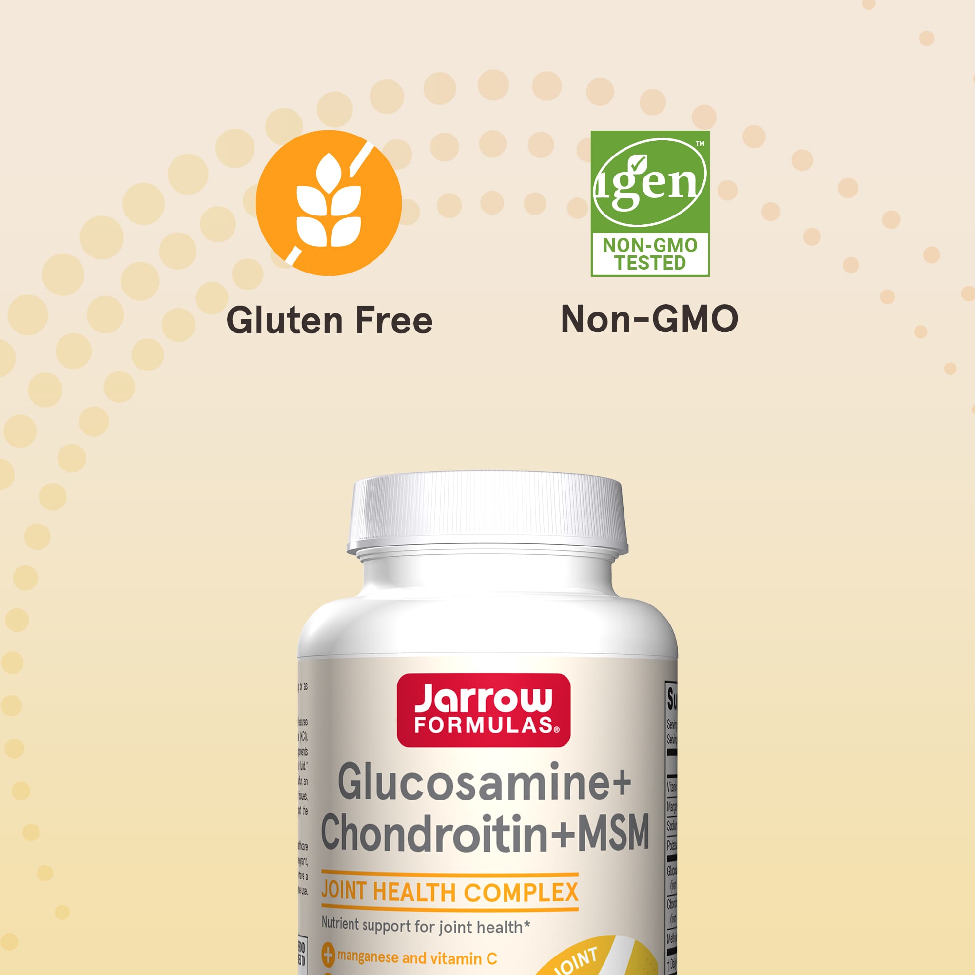 Glucosamina + Condroitina + MSM - 120 cápsulas, Jarrow Formulas