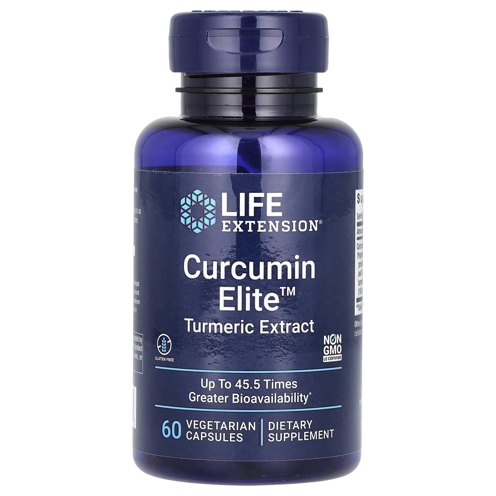 Extrato de Cúrcuma Curcumin Elite™, 60 Cápsulas, Life Extension