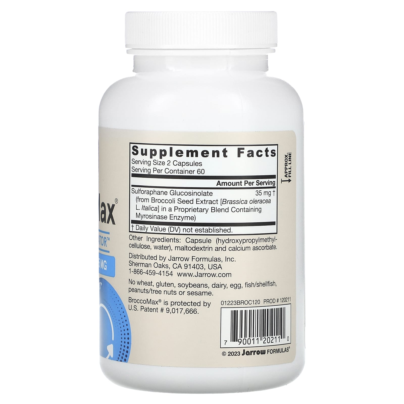 BroccoMax (Glucosinolato de Sulforafano) 35 mg, 120 Cápsulas, Jarrow Formulas