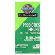 Probióticos Formulados pelo Dr. Immune 50 Billion - 30 cápsulas vegetais, Garden of Life