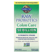 Raw Probiotics Colon Care - 30 cápsulas vegetais, Garden of Life