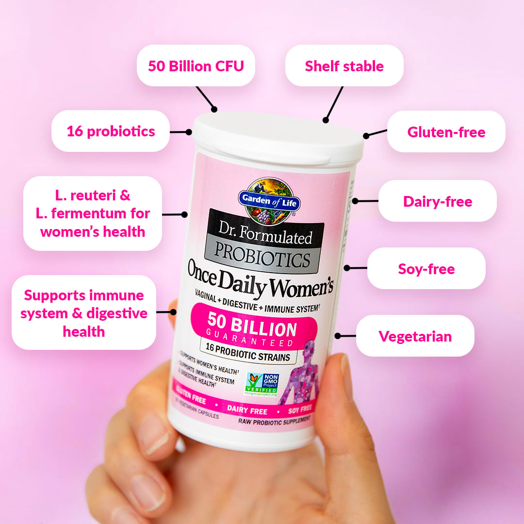 Probióticos Formulados pelo Dr. Uma Vez por Dia para Mulheres - 30 cápsulas vegetais, Garden of Life