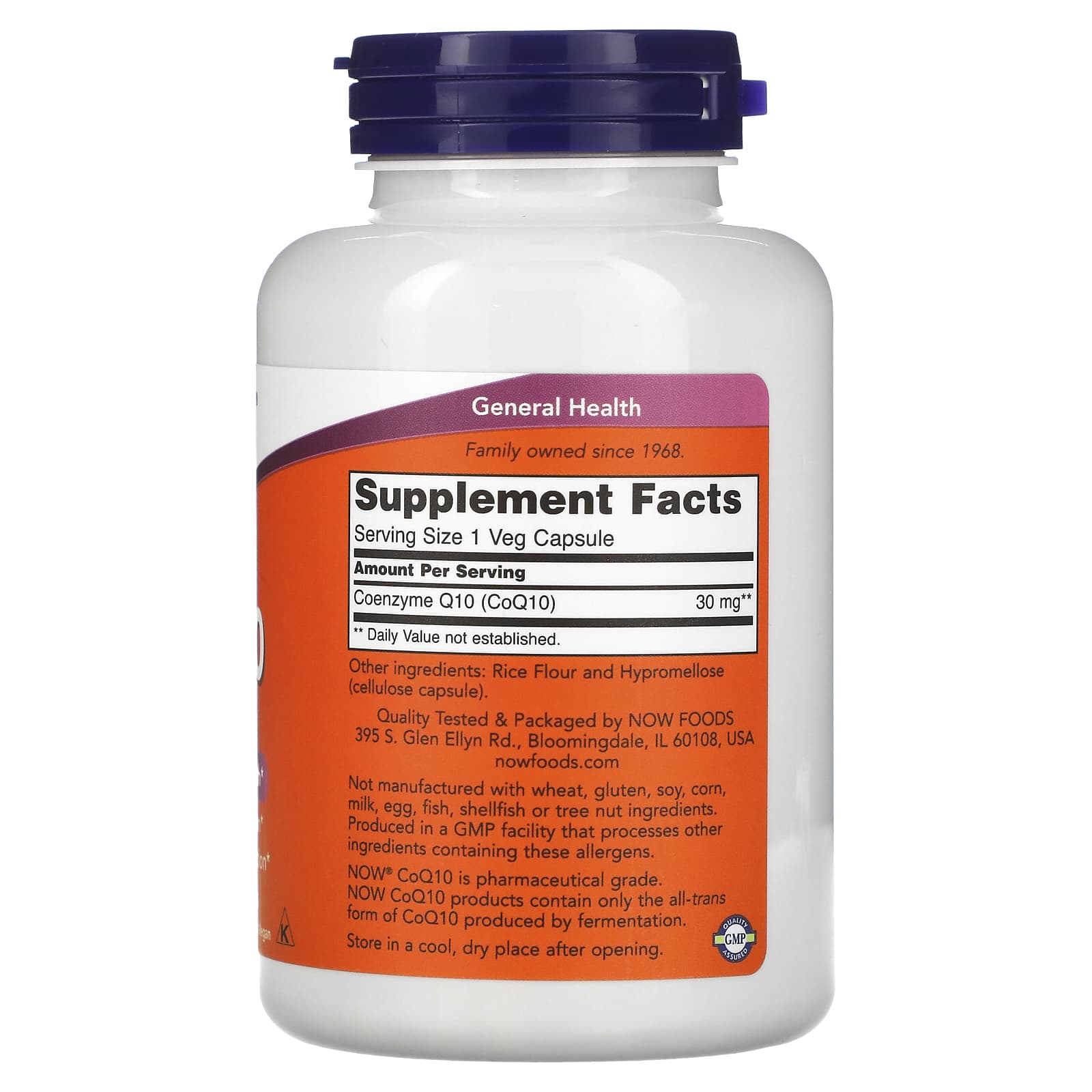 CoQ10 - 30mg, 240 vcaps, Now Foods