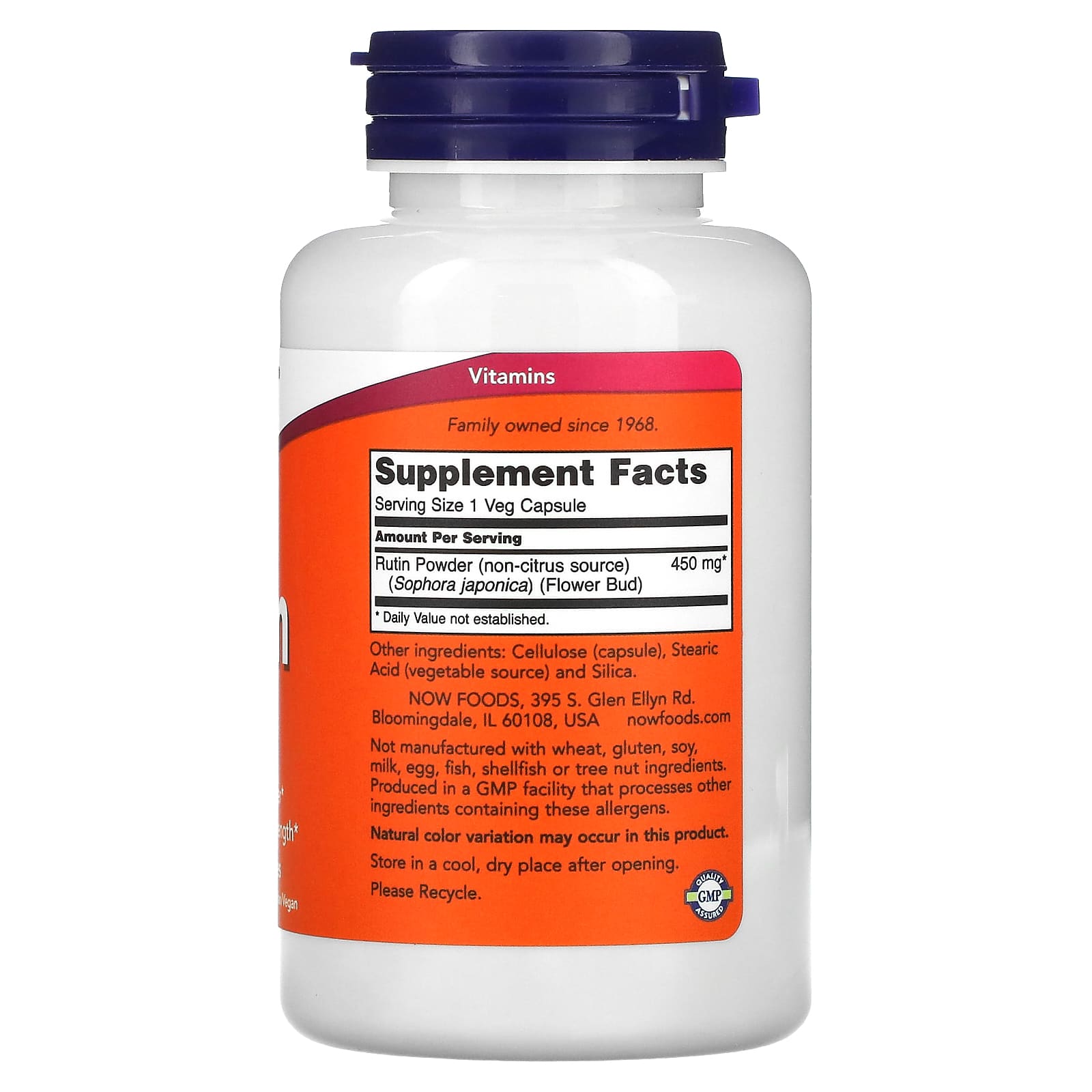 Rutina, 450mg, 100 vcaps, Now Foods