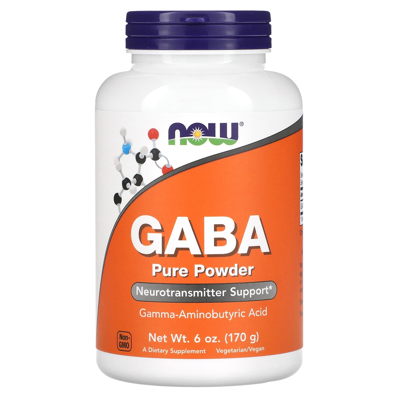 GABA, Pó, 170 g, Now Foods