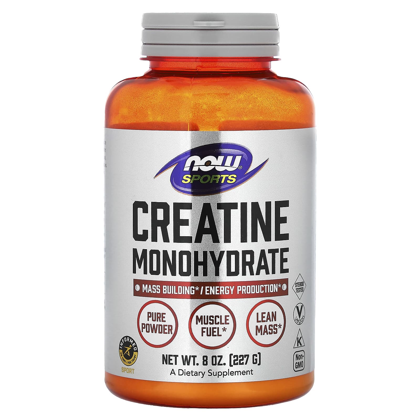 Monohidrato de creatina, 227 gramas, Now Foods