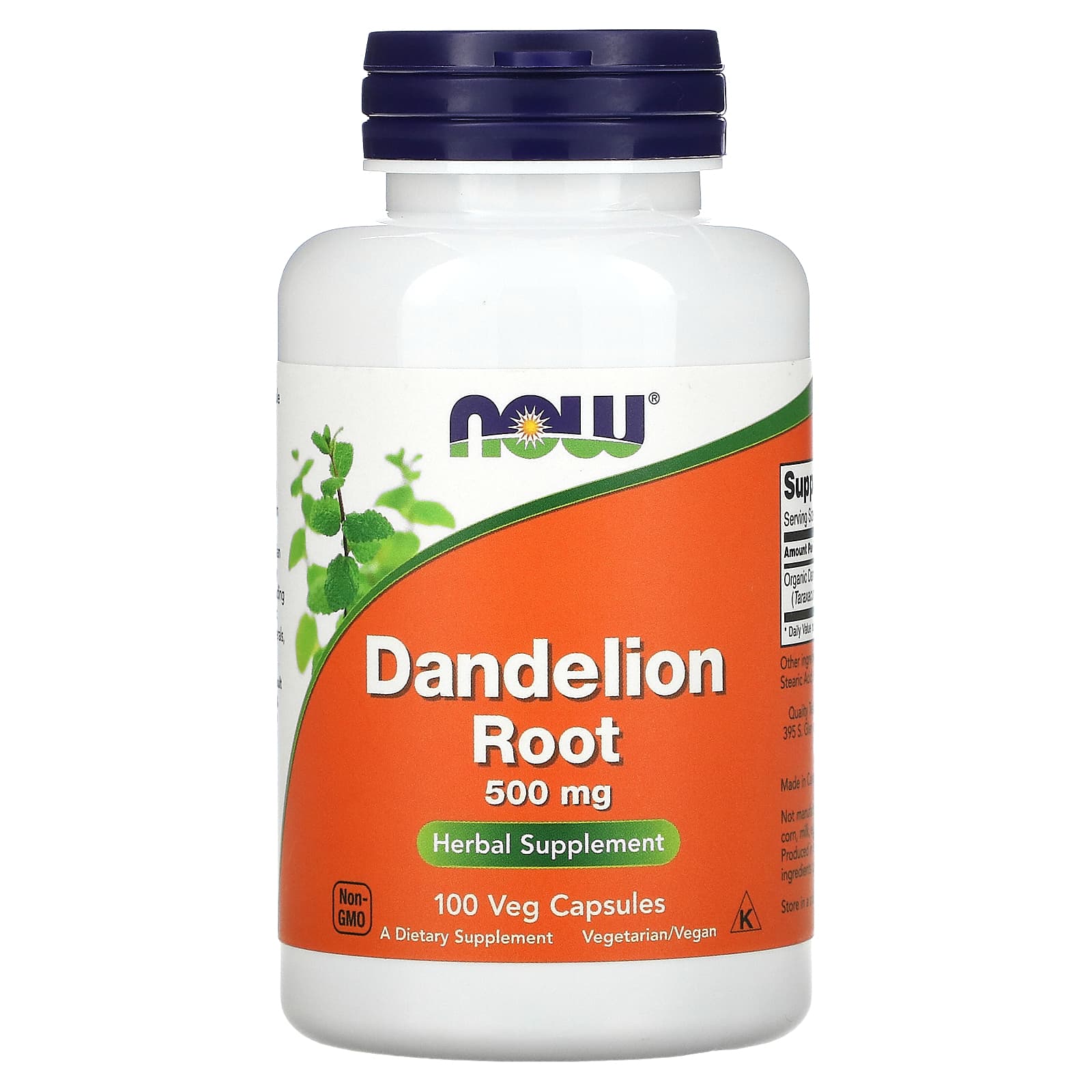 Raiz de dente-de-leão, 500 mg, 100 vcaps, Now Foods
