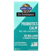 Probióticos Formulados pelo Dr. Calm 50 Billion - 30 cápsulas, Garden of Life
