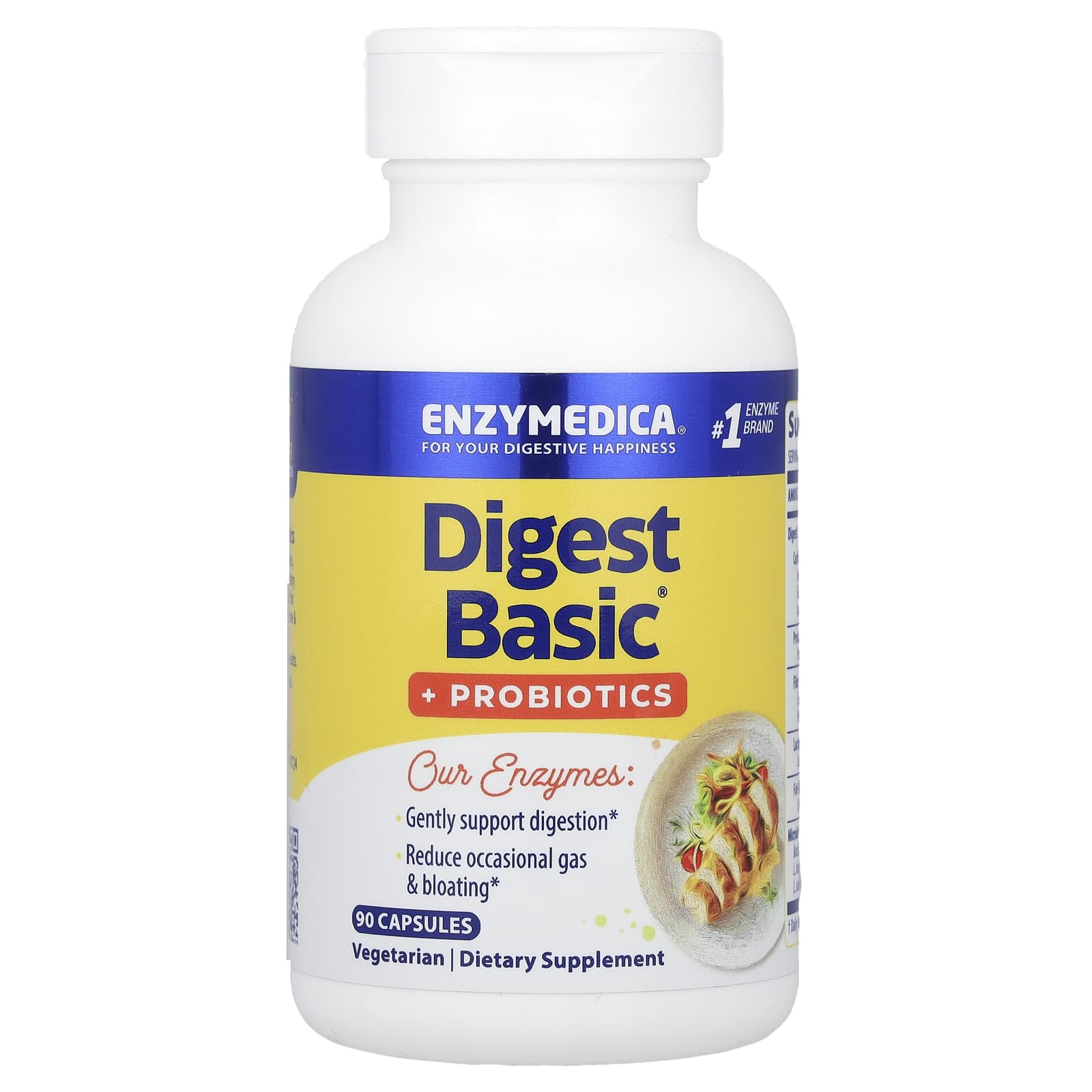 Digest Básico + Probióticos - 90 cápsulas - Enzymedica