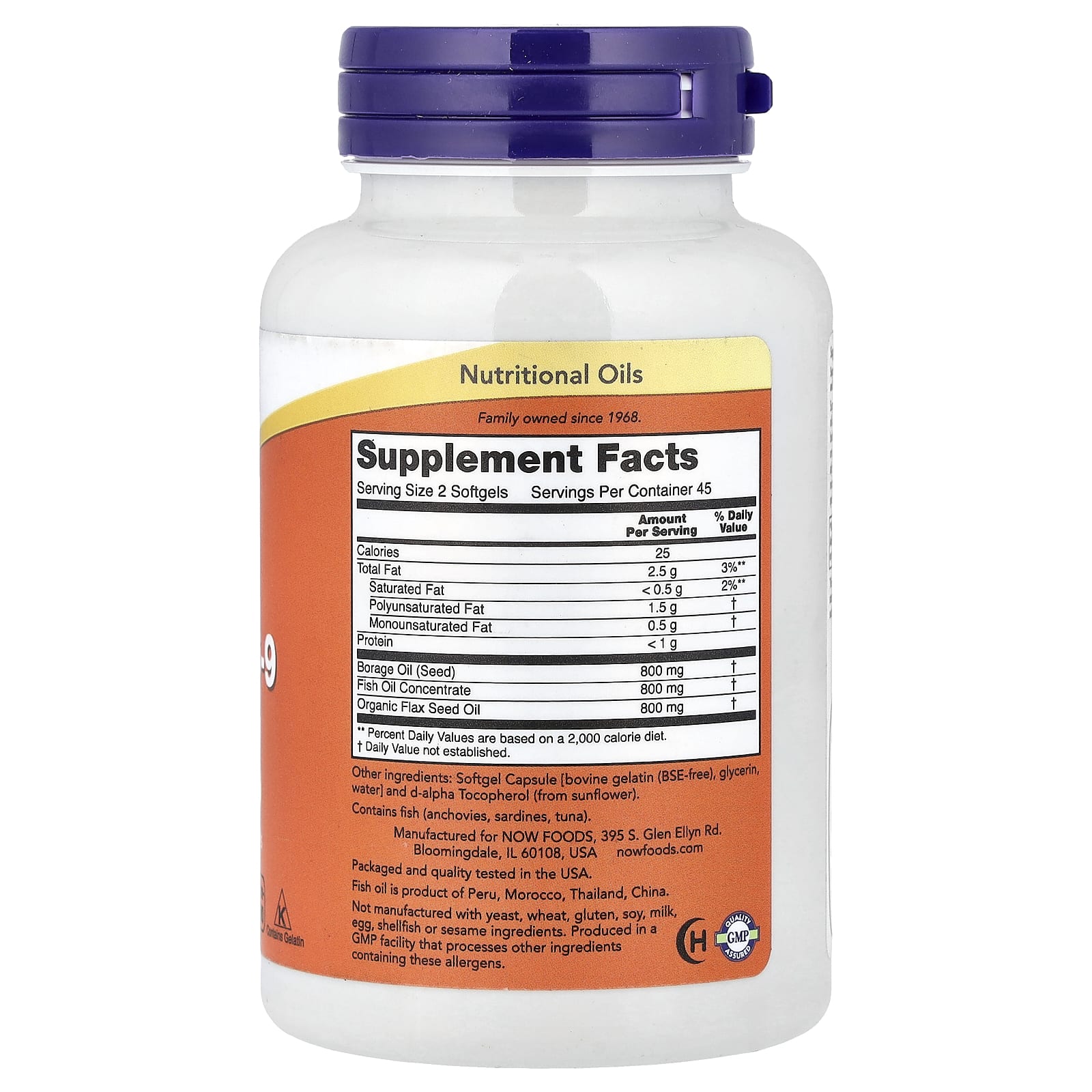 Super Ômega 3-6-9 1200 mg, 90 Cápsulas Gelatinosas, Now Foods