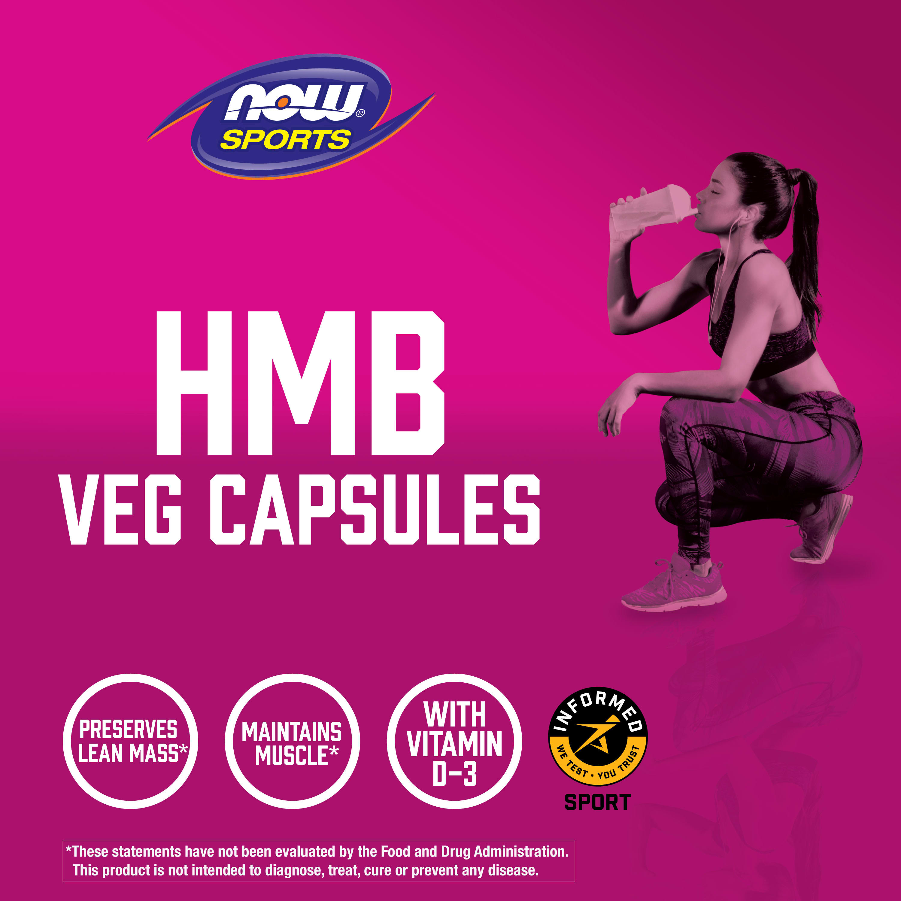 HMB - 500mg, 120 vcaps, Now Foods