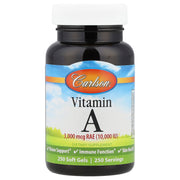 Vitamina A, 10.000 UI - 250 cápsulas gelatinosas - Carlson Labs