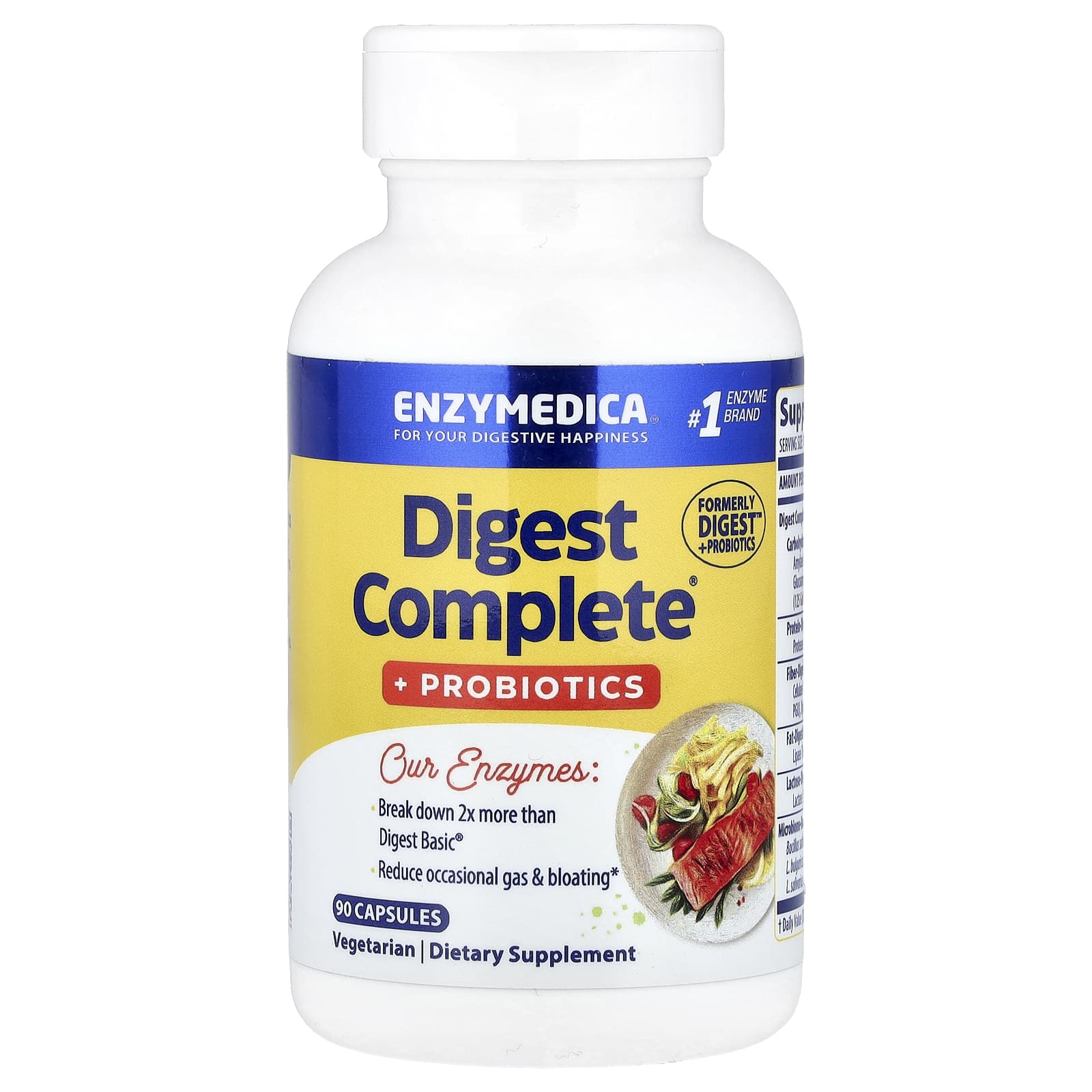 Digest + Probióticos - 90 cápsulas - Enzymedica