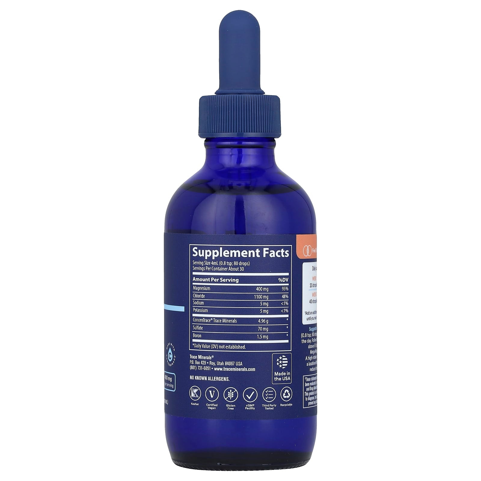 Mega-Mag, 400 mg, 4 fl oz (118 ml), Trace Minerals Research