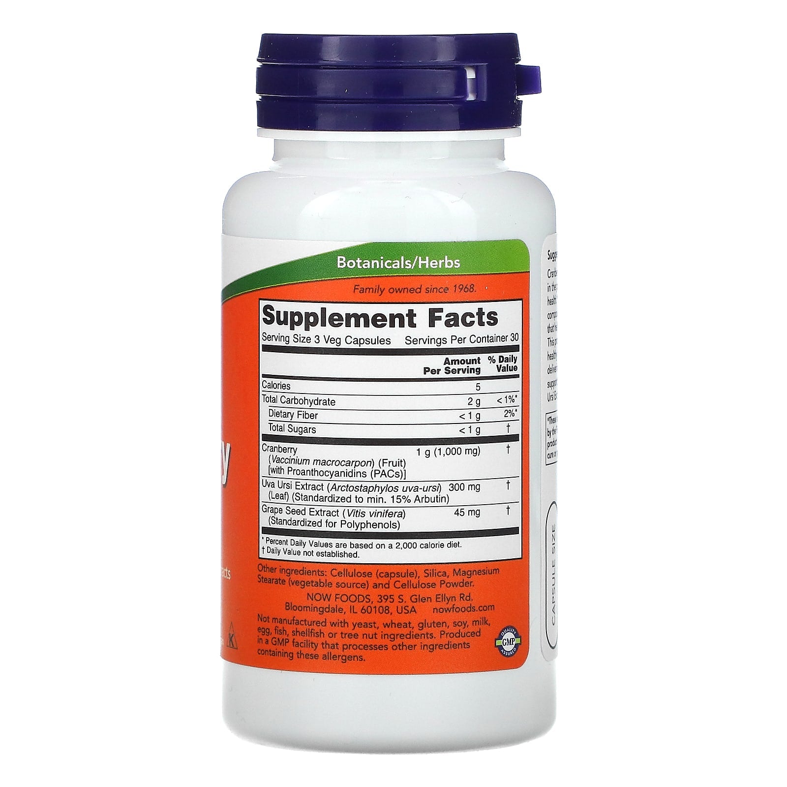 Cranberry com PACs, 90 vcaps, Now Foods