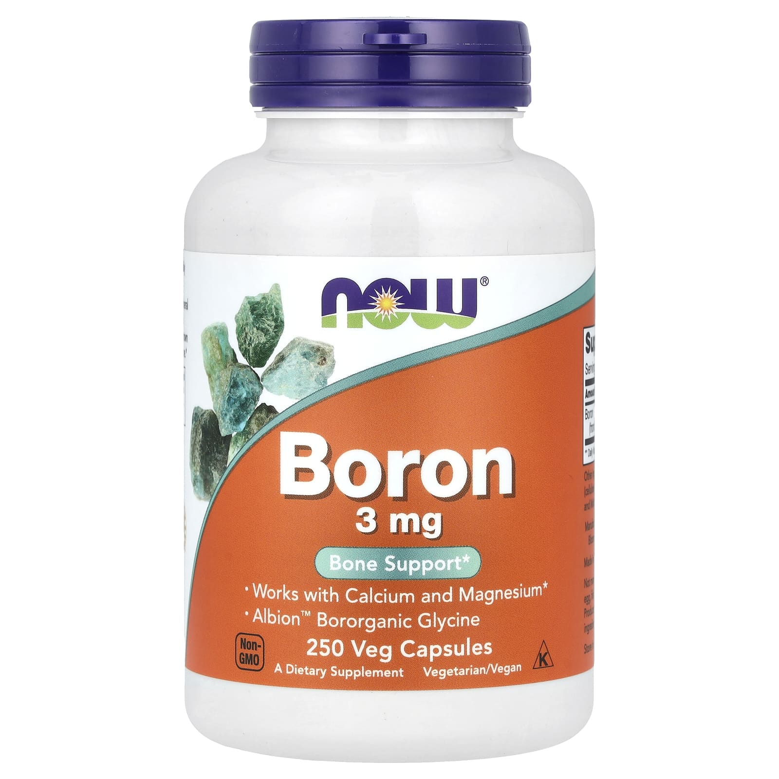 Boro - 3mg, 250 caps, Now Foods