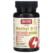 Metil B-12 1000 mcg e Metil Folato 400 mcg, Limão, 100 Comprimidos Mastigáveis, Jarrow Formulas