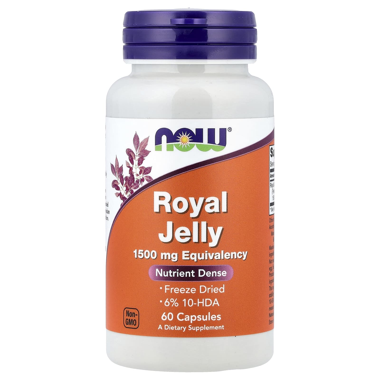 Geleia Real - Equivalência 1500mg, 60 vcaps, Now Foods
