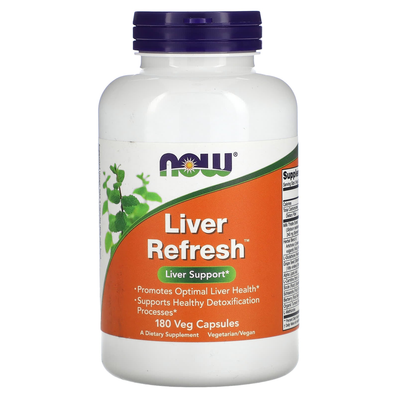 Refrescante para o fígado, 180 vcaps, Now Foods