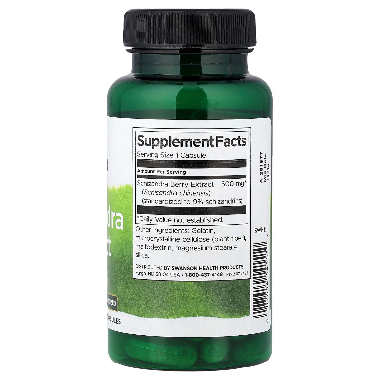 Extrato de Schizandra, 500mg, 60 caps, Swanson