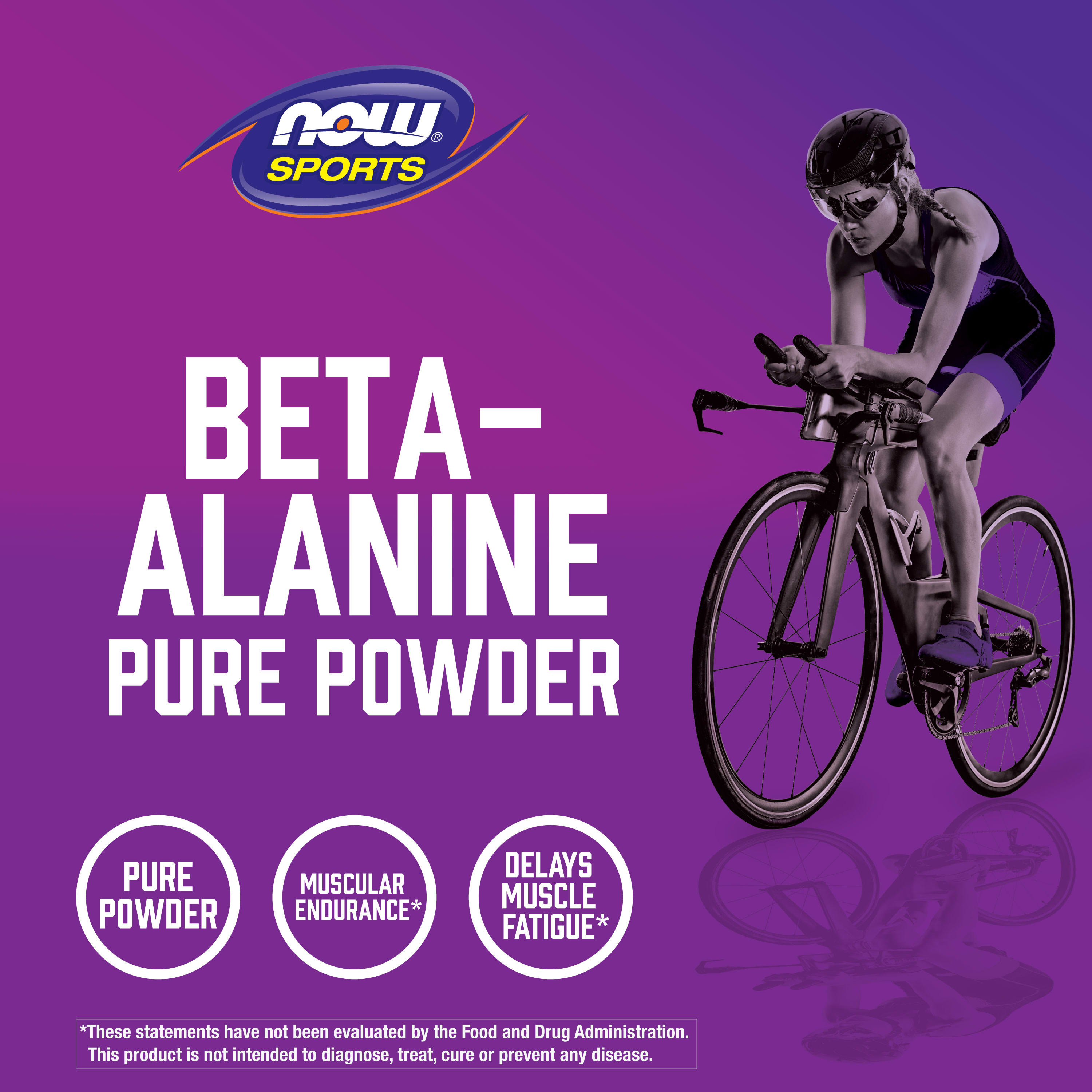 Beta-Alanina - Pó, 500 gramas, Now Foods