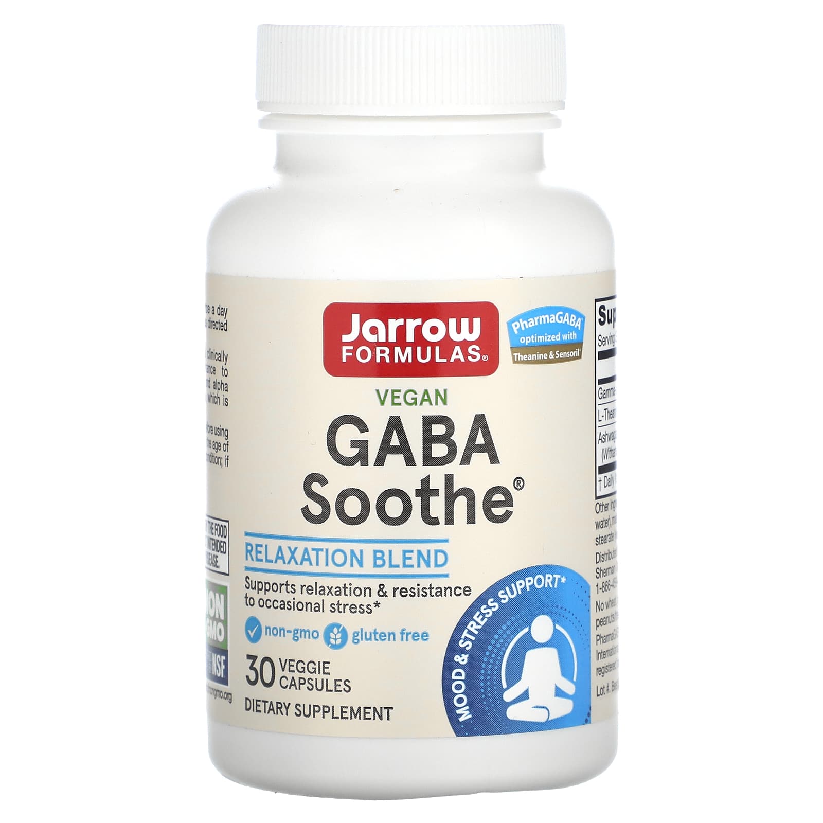 GABA Soothe - 30 cápsulas vegetais, Jarrow Formulas