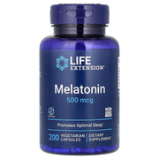 Melatonina, 500mcg, 200 pastilhas vegetarianas, Life Extension
