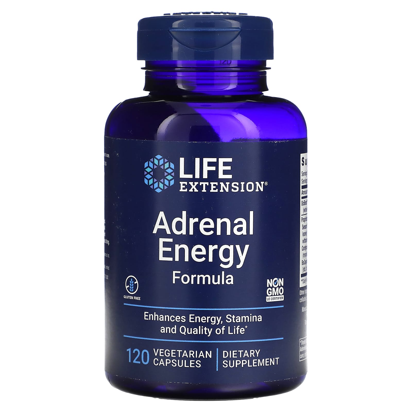 Fórmula de Energia Adrenal, 120 Cápsulas, Life Extension